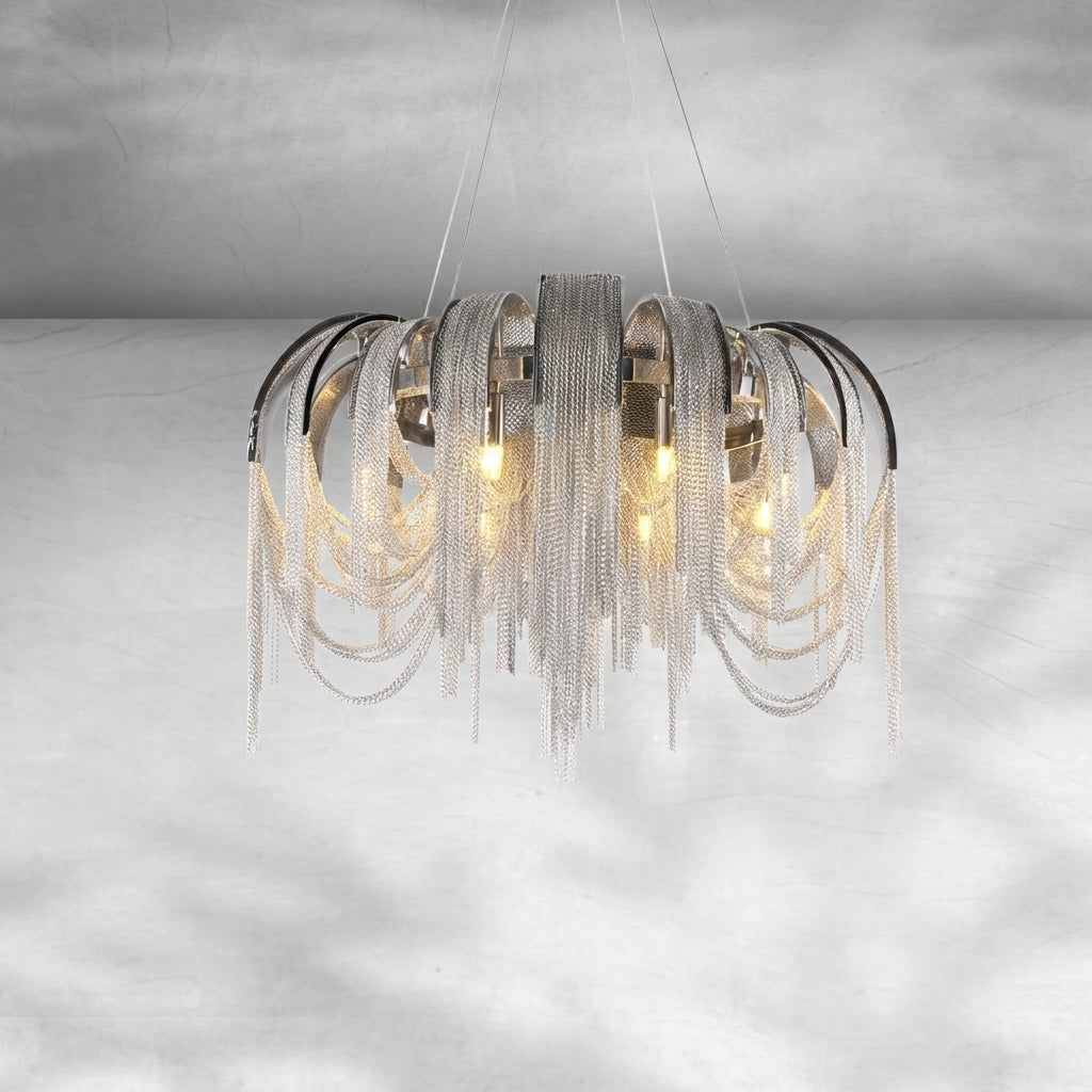 Riviko Alisa Cascade Round Chandelier - Background Shot
