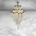 Riviko Radiant Cascade Aluminum Chain Tassel Chandelier - Background Shot
