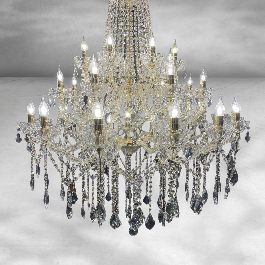 Riviko Opulent Grandeur K9 Crystal Candle Chandelier - Background Shot