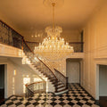 Riviko Grand Palais 72-Light Extra-Large Crystal Chandelier - grand American estate foyer