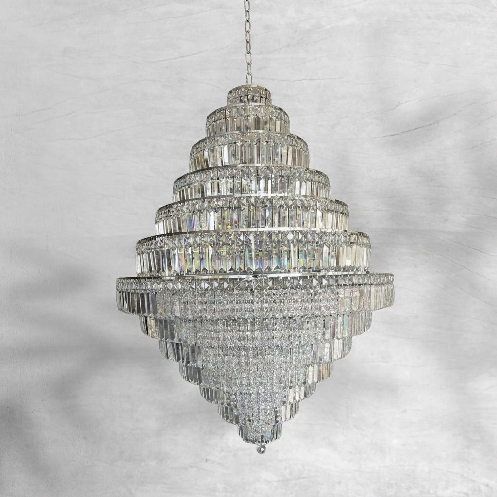 Riviko Grand Radiance K9 Crystal Round Chandelier - Background Shot