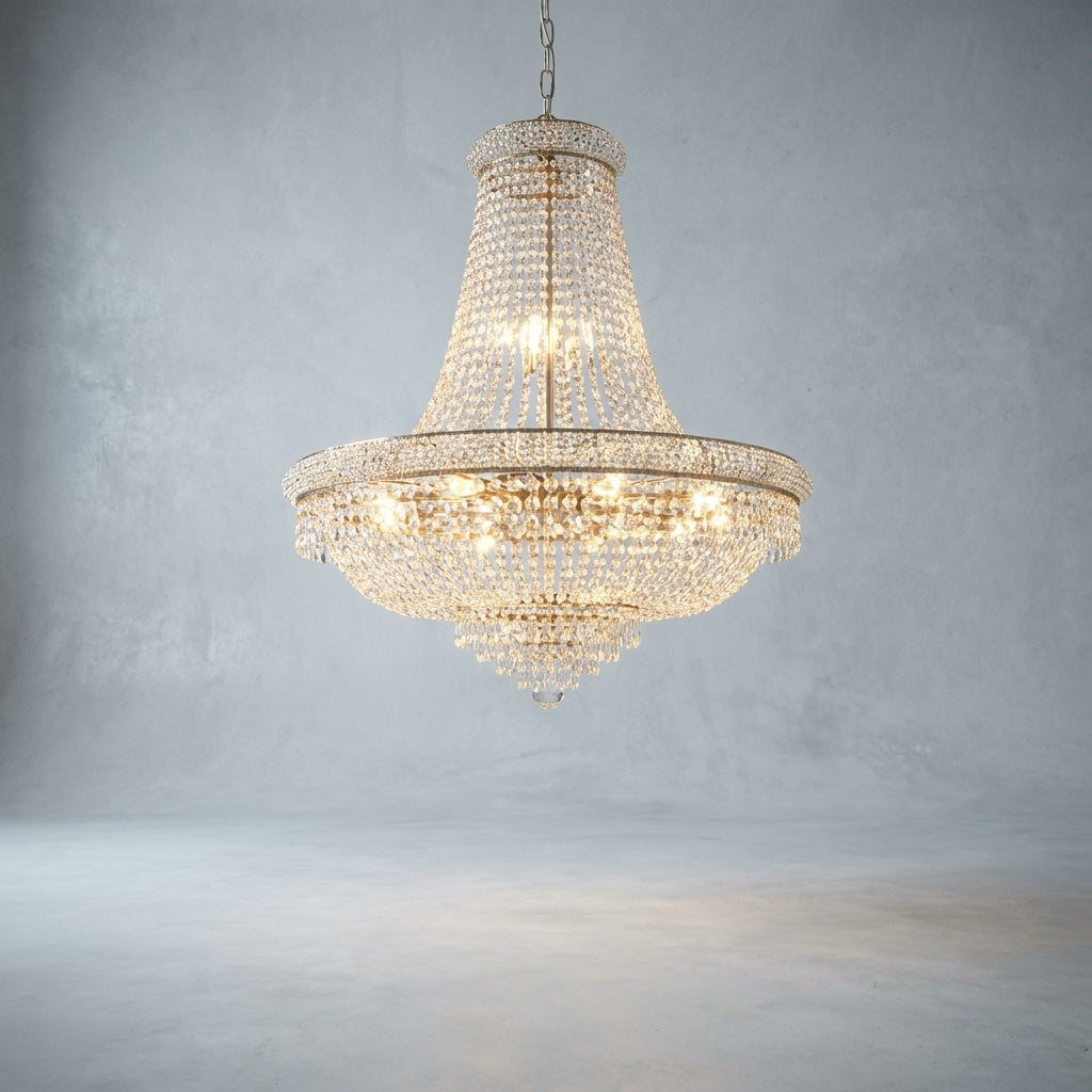 Riviko Grand Radiance K9 Crystal Round Chandelier - Background Shot