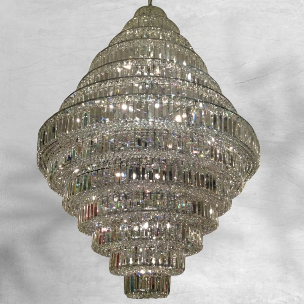 Riviko Grand Radiance K9 Crystal Round Chandelier - Background Shot
