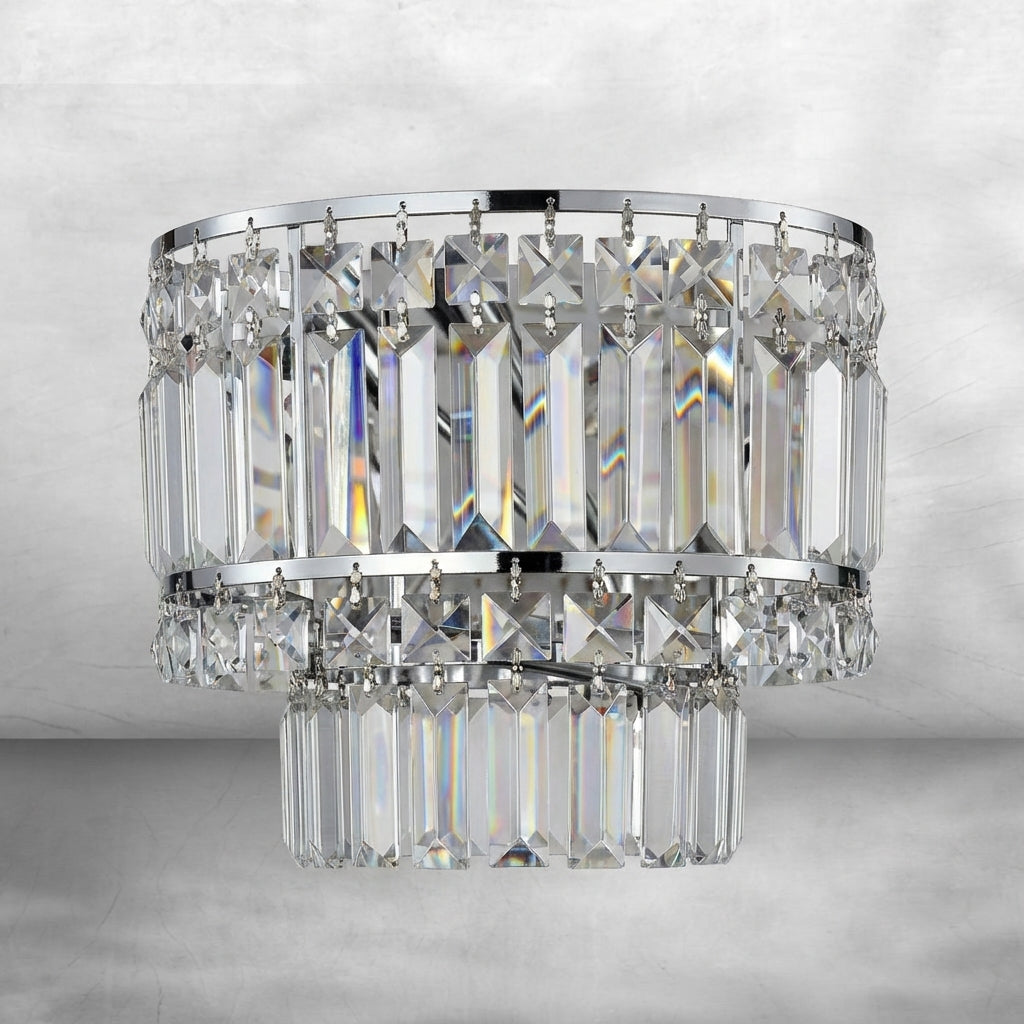 Riviko Grand Radiance K9 Crystal Round Chandelier - Background Shot