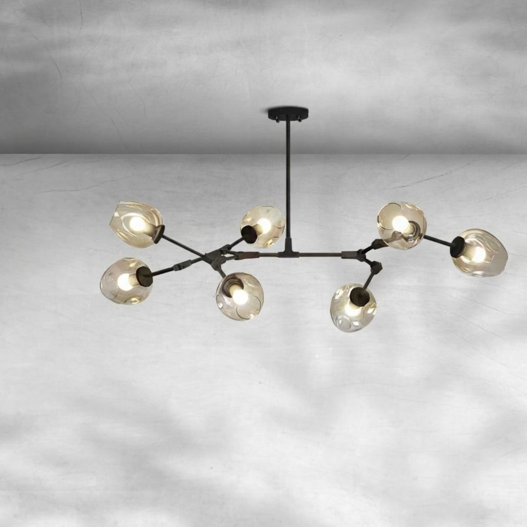 Riviko Sculptural Branch Chandelier with Glass Pendants - Background Shot