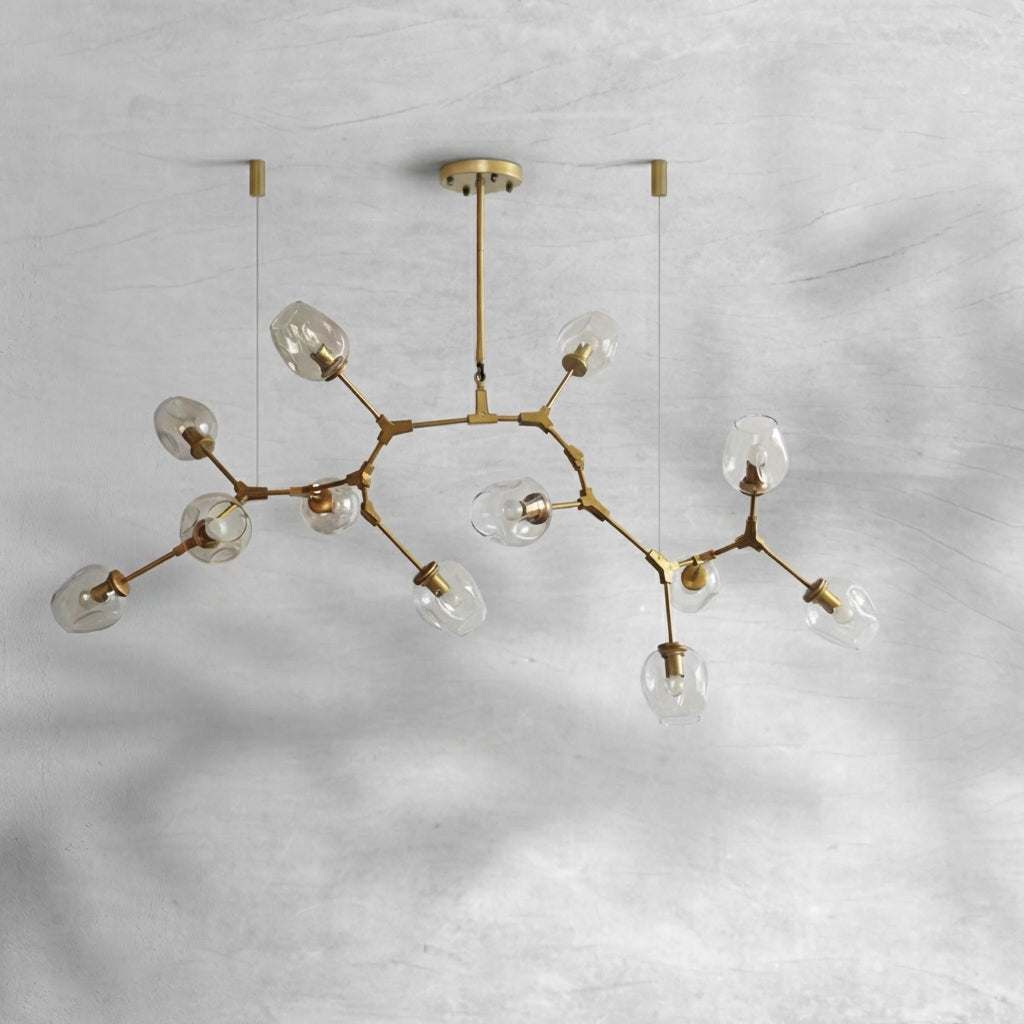 Riviko Sculptural Branch Chandelier with Glass Pendants - Background Shot