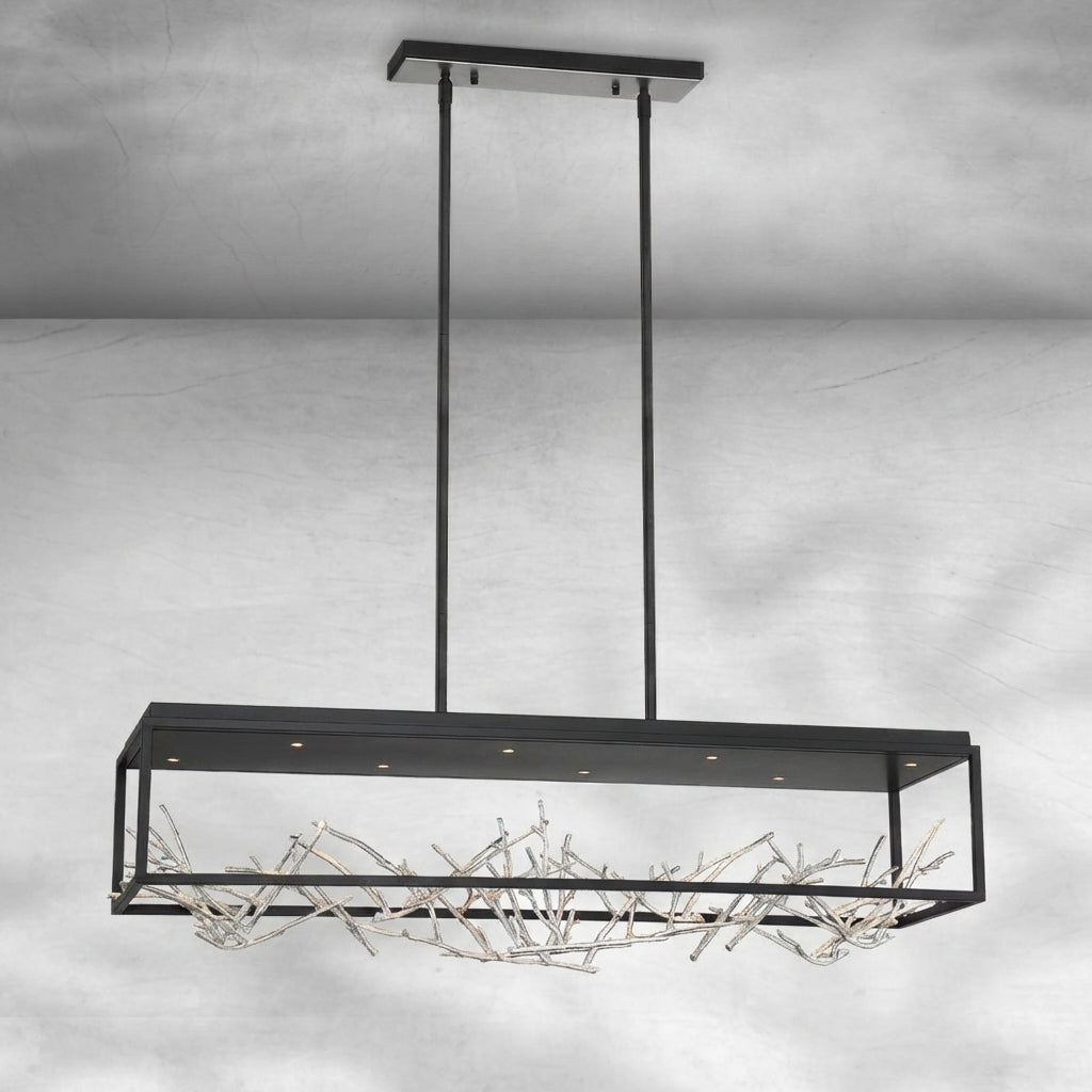 Riviko Coraline Bloom 8-Light Linear Chandelier - Background Shot