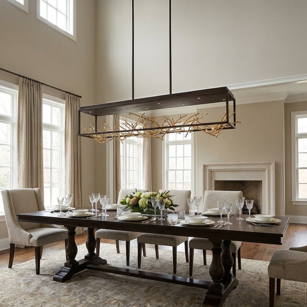 Riviko Aerie 8-Light 42" Linear Chandelier - Studio Shot