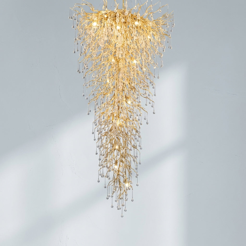 Riviko Water Drop Crystal Chandelier For Foyer/Staircase - Studio Shot
