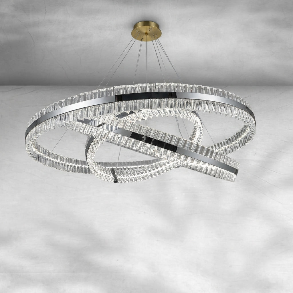 Riviko Aqueous Horizon 2-Tier Oval Chandelier - Background Shot