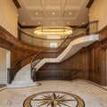 Riviko Aquinox 2-Tier Oval Chandelier - grand American foyer with two-story ceiling