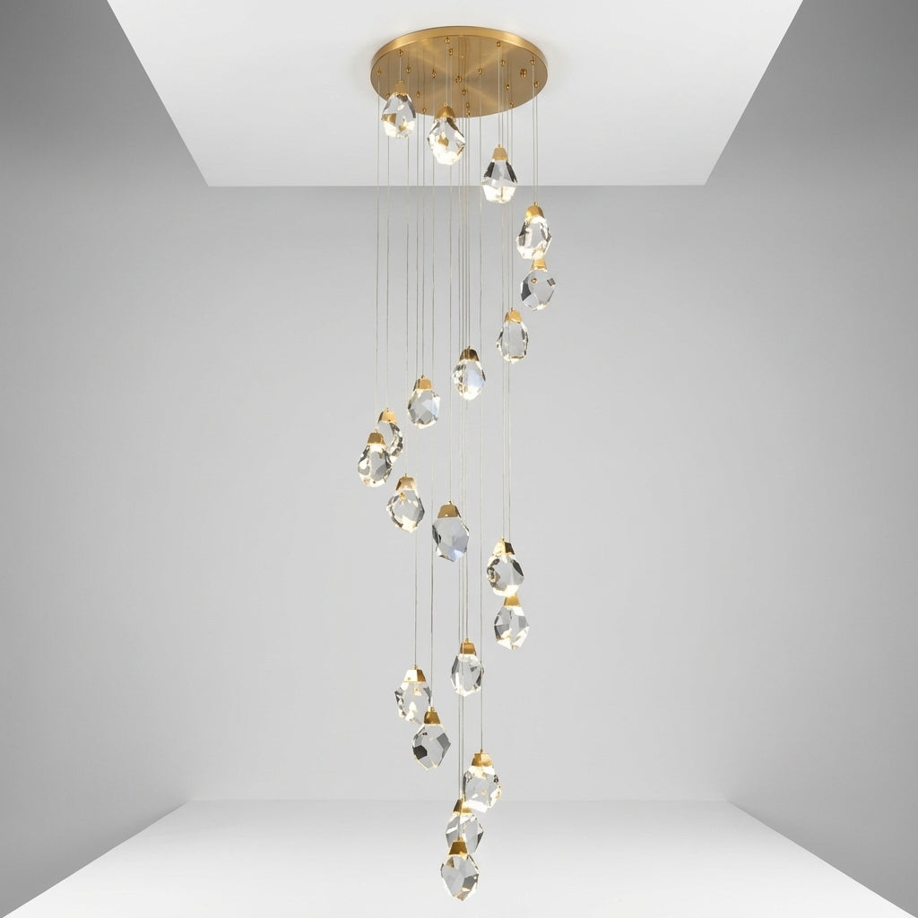 Lumina Haven Luminara Faceted Crystal Grand Chandelier - Auto Color Shot