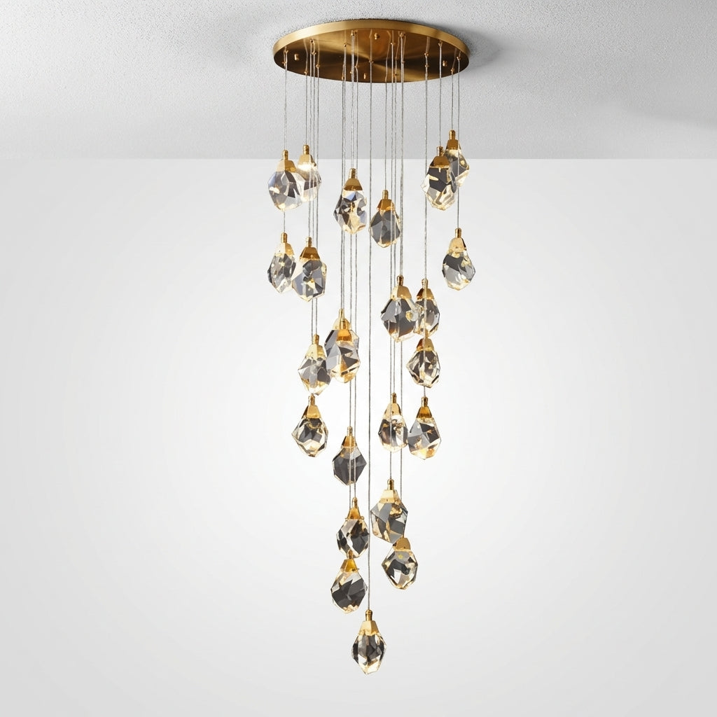 Lumina Haven Luminara Faceted Crystal Grand Chandelier - Auto Color Shot