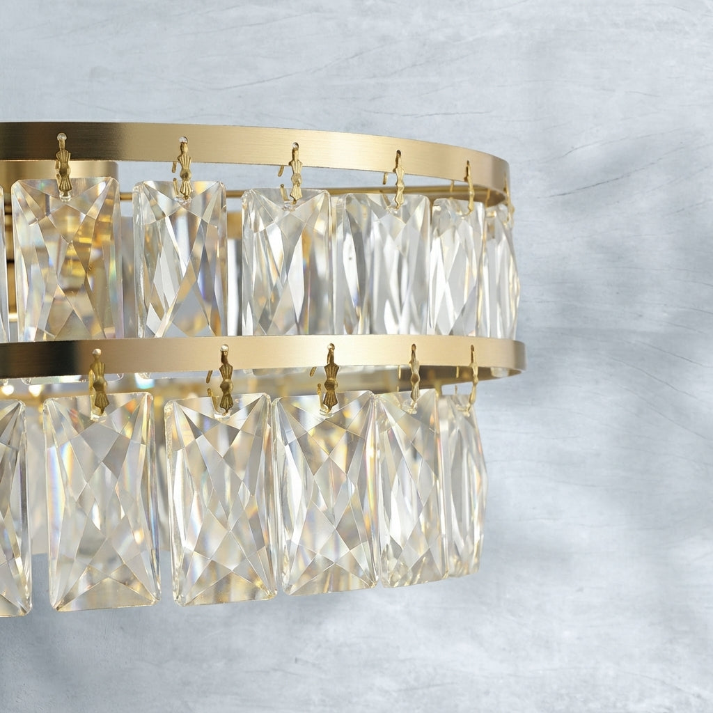 Riviko Grand Radiance Crystal & Metal Chandelier - Background Shot
