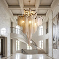 Riviko Post-Modern Extra Large Stainless Steel Long Tassel Chandelier for Large Living Room / Staircase / Villa / Duplexes - Studio Shot