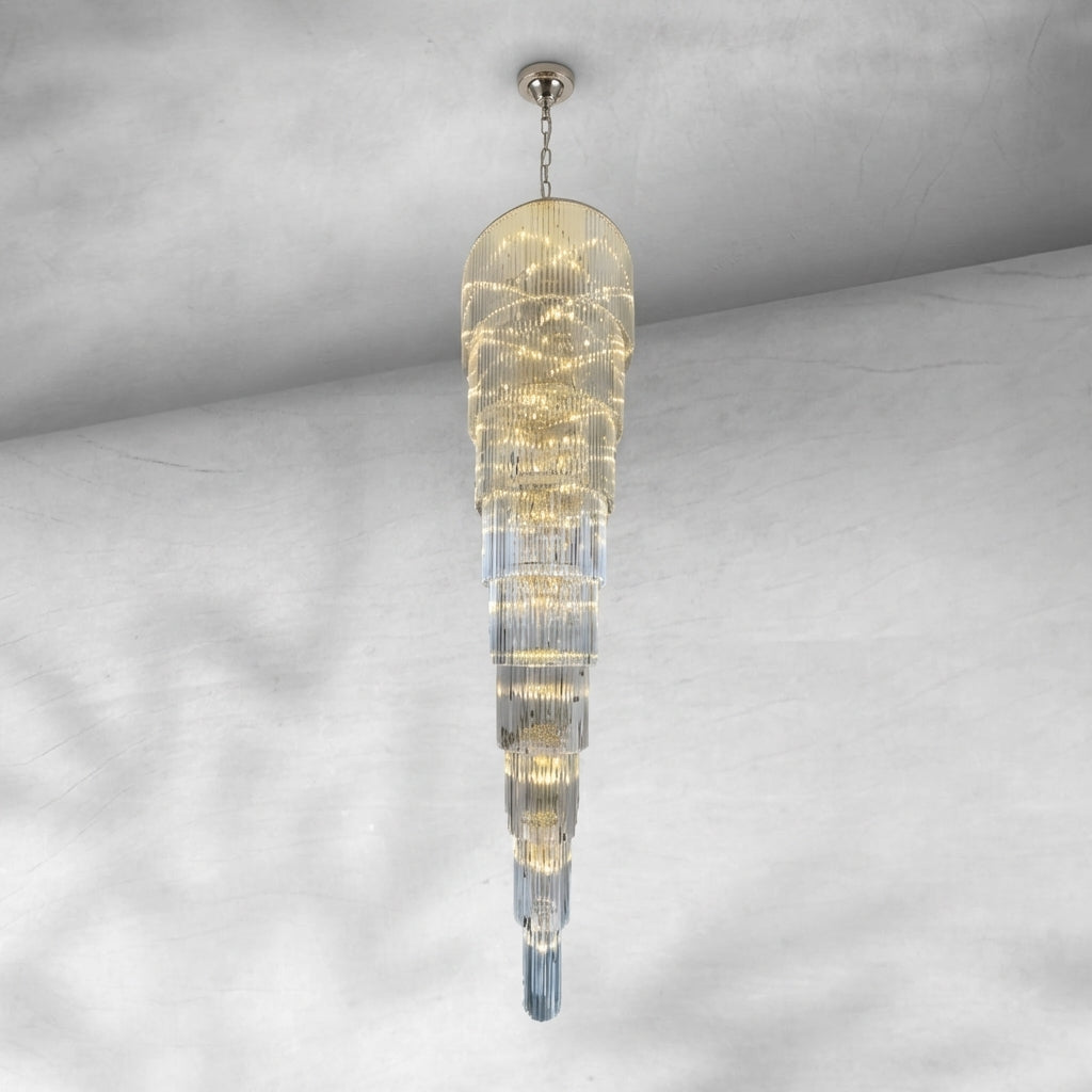 Riviko Grand Radiance Round Crystal Chandelier - Background Shot
