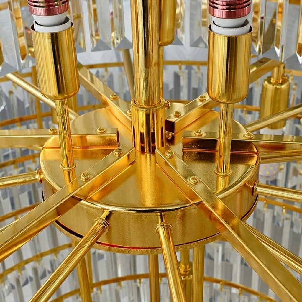 Riviko Grand Plume Crystal Chandelier - Background Shot
