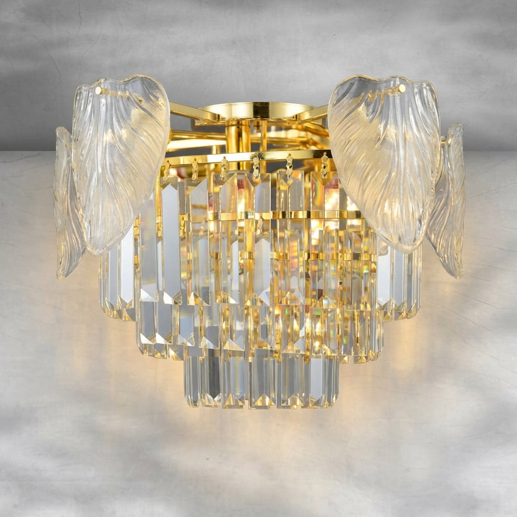 Riviko Grand Plume Crystal Chandelier - Background Shot