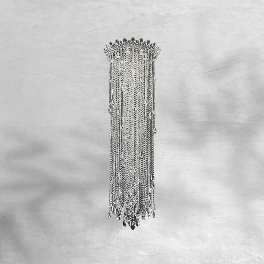 Riviko Veridian Cascade Crystal Tassel Chandelier - Background Shot