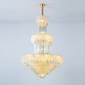Riviko Extra Large Crystal Feather Style Chandelier Long Foyer Staircase Ceiling Lighting Fixture For Living Room - Studio Shot