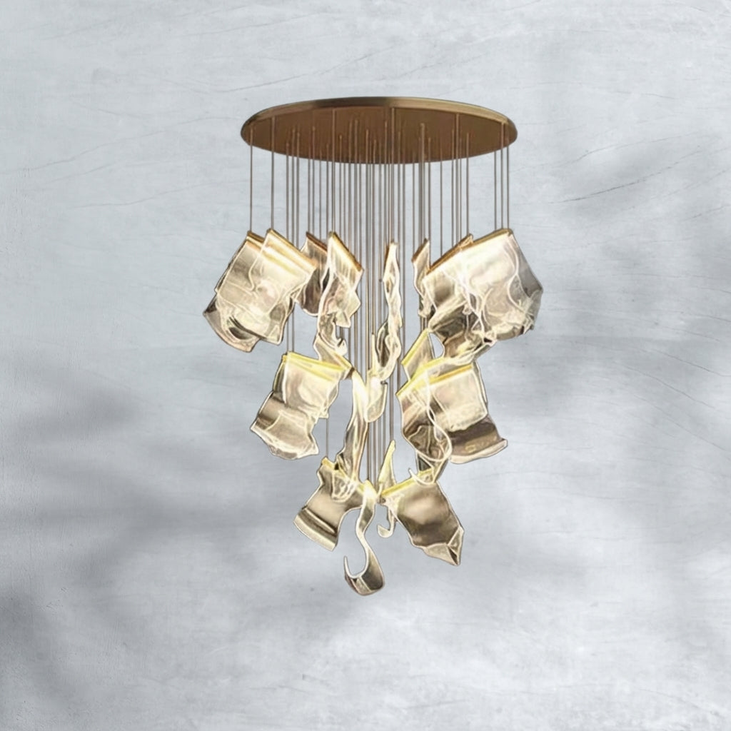 Riviko Grand Lumina Square Acrylic Chandelier - Background Shot