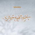 Riviko Veridian Branch LED Chandelier with Clear Seedy Glass - Background Shot