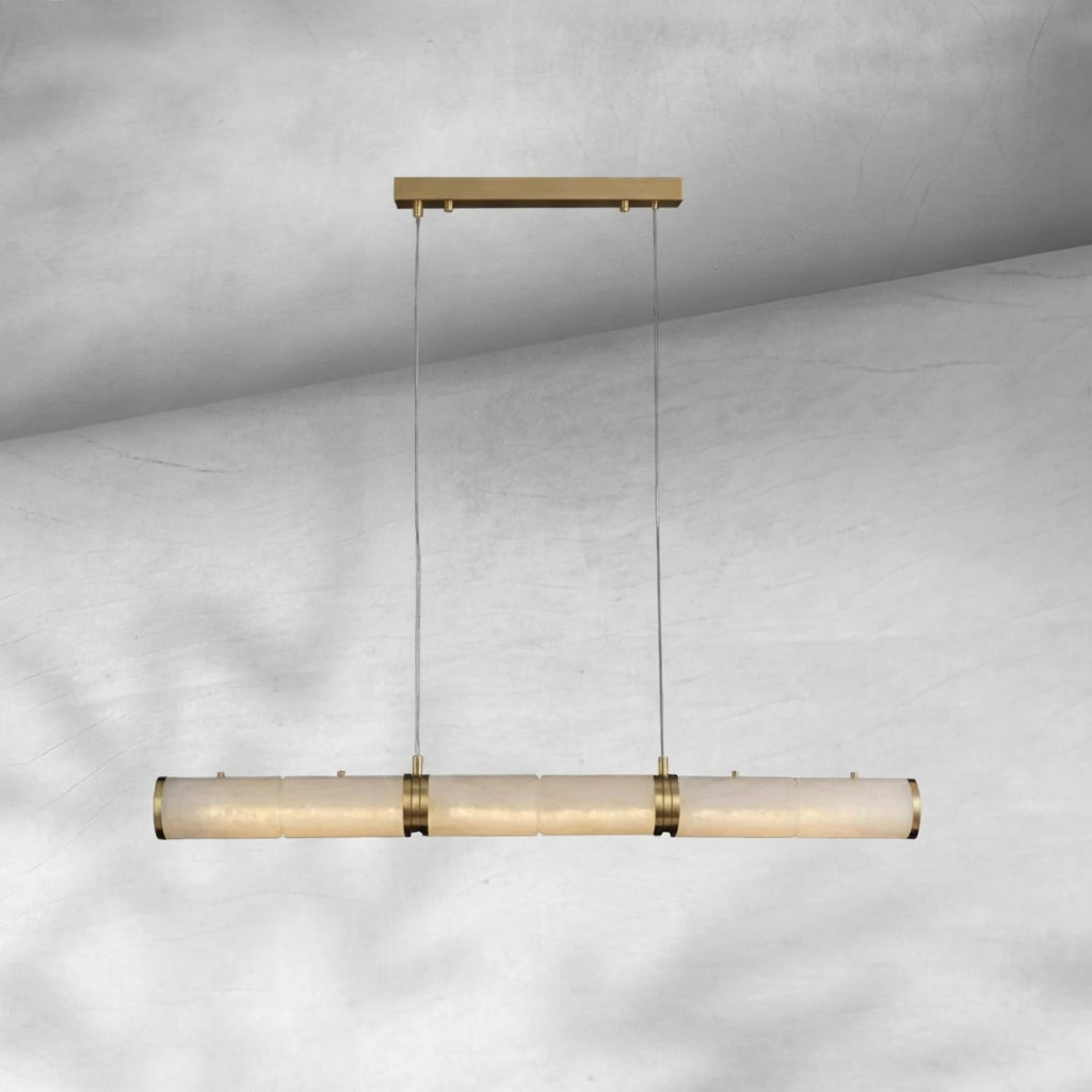 Riviko Alden Linear Alabaster Chandelier - Background Shot