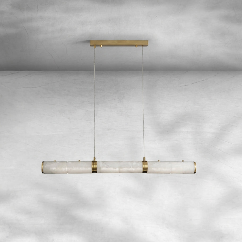 Riviko Alden Linear Alabaster Chandelier - Background Shot