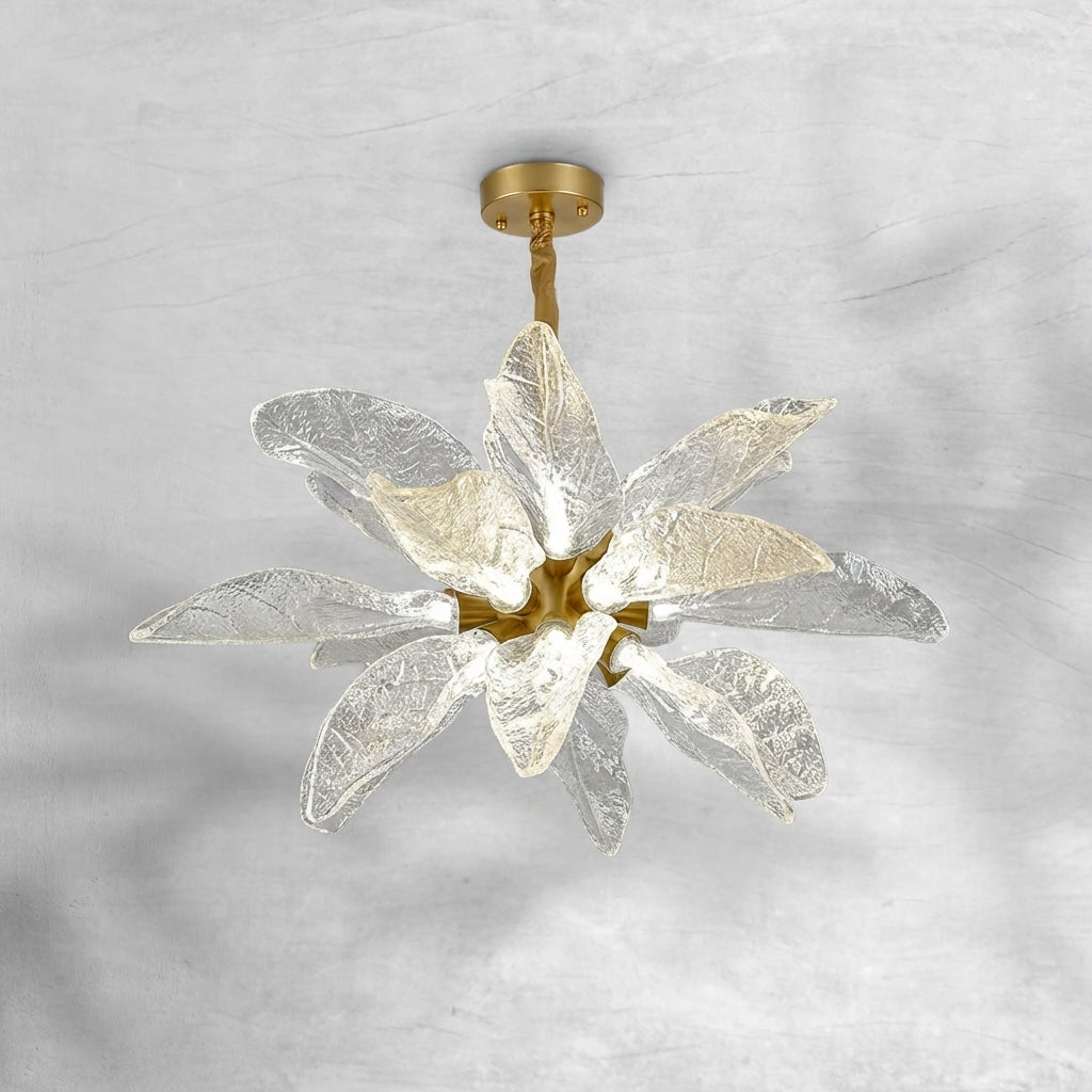 Riviko Veridian Bloom Resin Chandelier - Background Shot