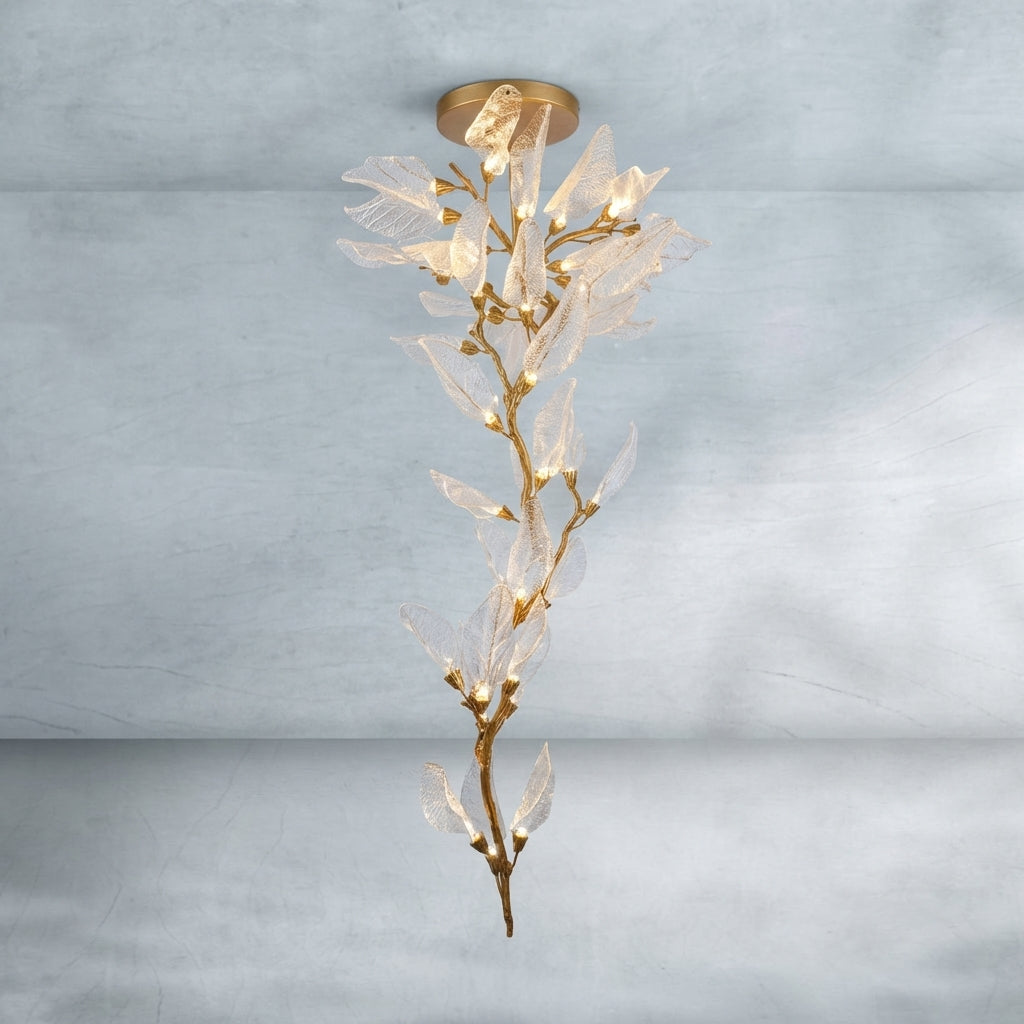 Riviko Veridian Bloom Resin Chandelier - Background Shot