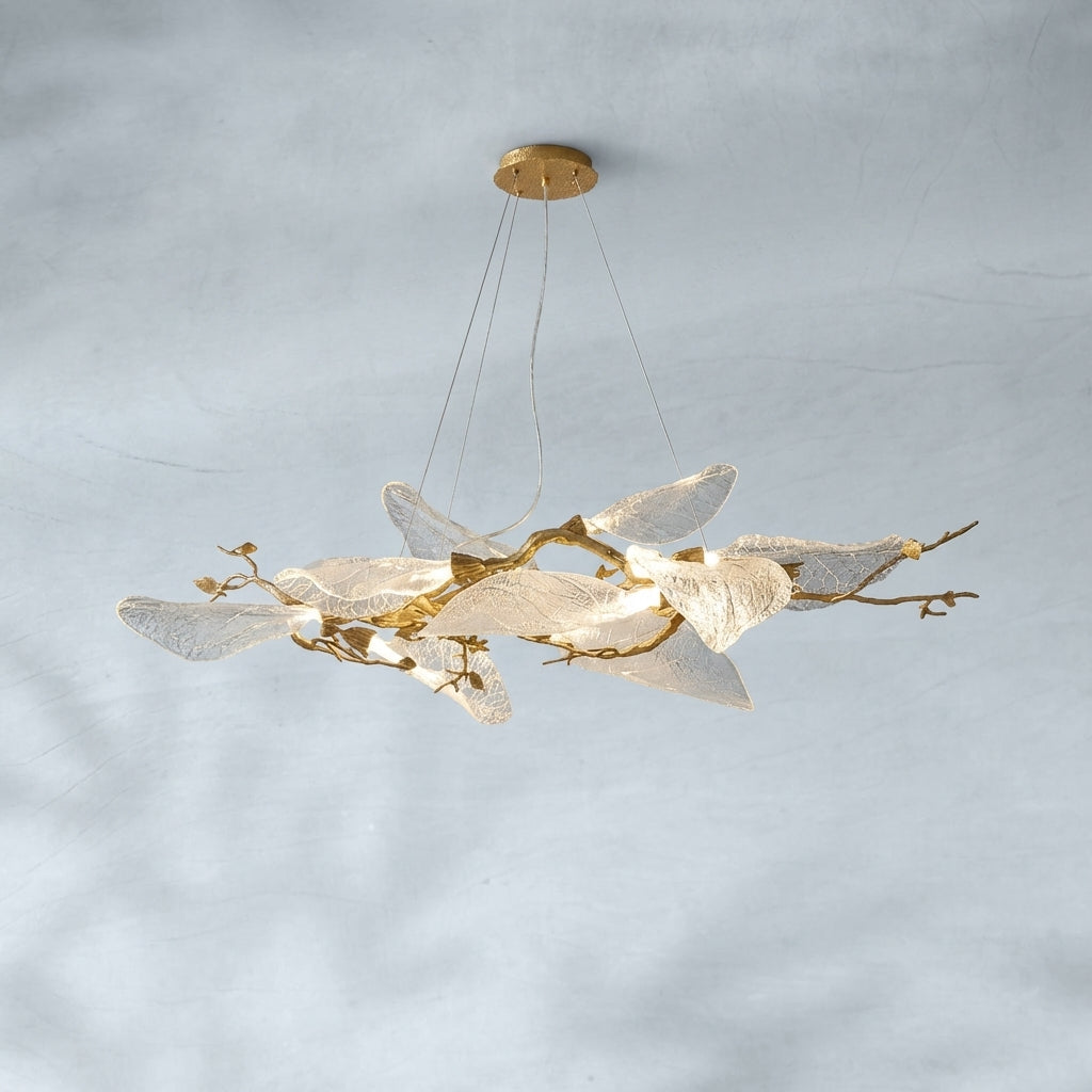 Riviko Veridian Bloom Resin Chandelier - Background Shot