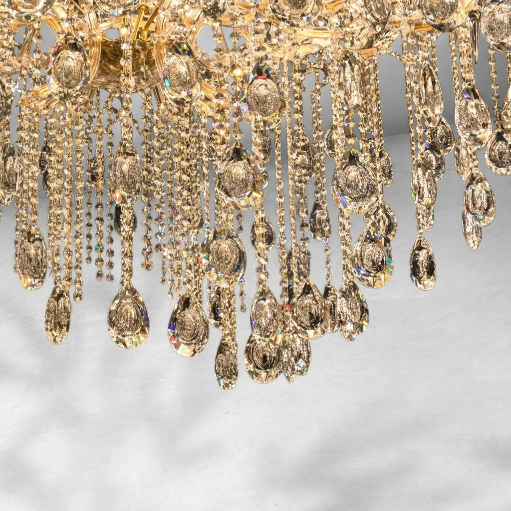 Riviko Grand Lumina 44-Light Multi-Layer Crystal Chandelier - Background Shot