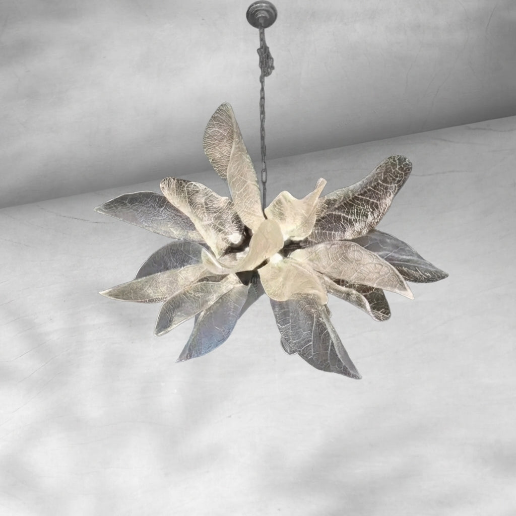 Riviko Veridian Bloom Resin Chandelier - Background Shot