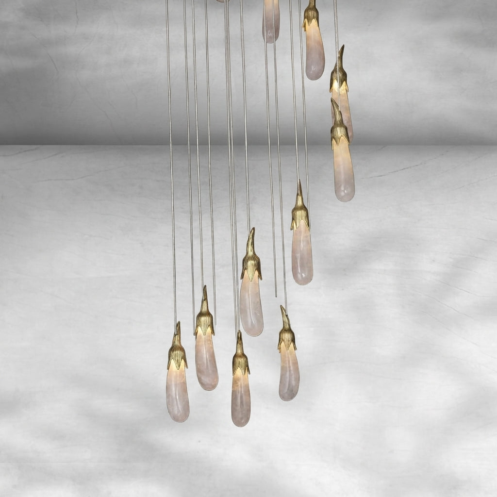 Riviko Grand Lumina 24-Light Rock Crystal Chandelier - Background Shot
