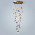 Riviko 24 Lights Big Crystal Chandelier 79'' Long Chandelier for Staircase - Studio Shot