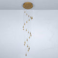 Riviko 24 Rock Crystal Short-eggplants Modern Chandelier 138 Inch Long Staircase LED Chandelier - Studio Shot