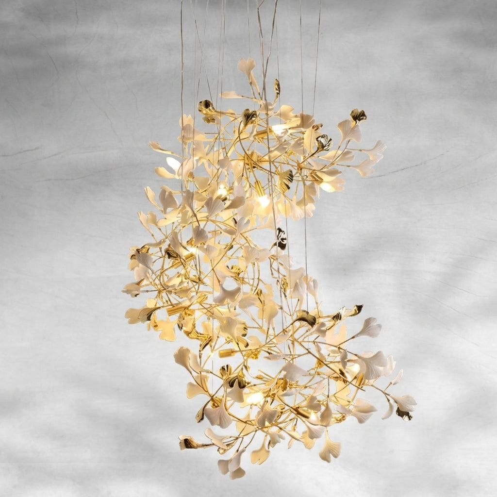 Riviko Verdant Gingko Branch Chandelier - Background Shot