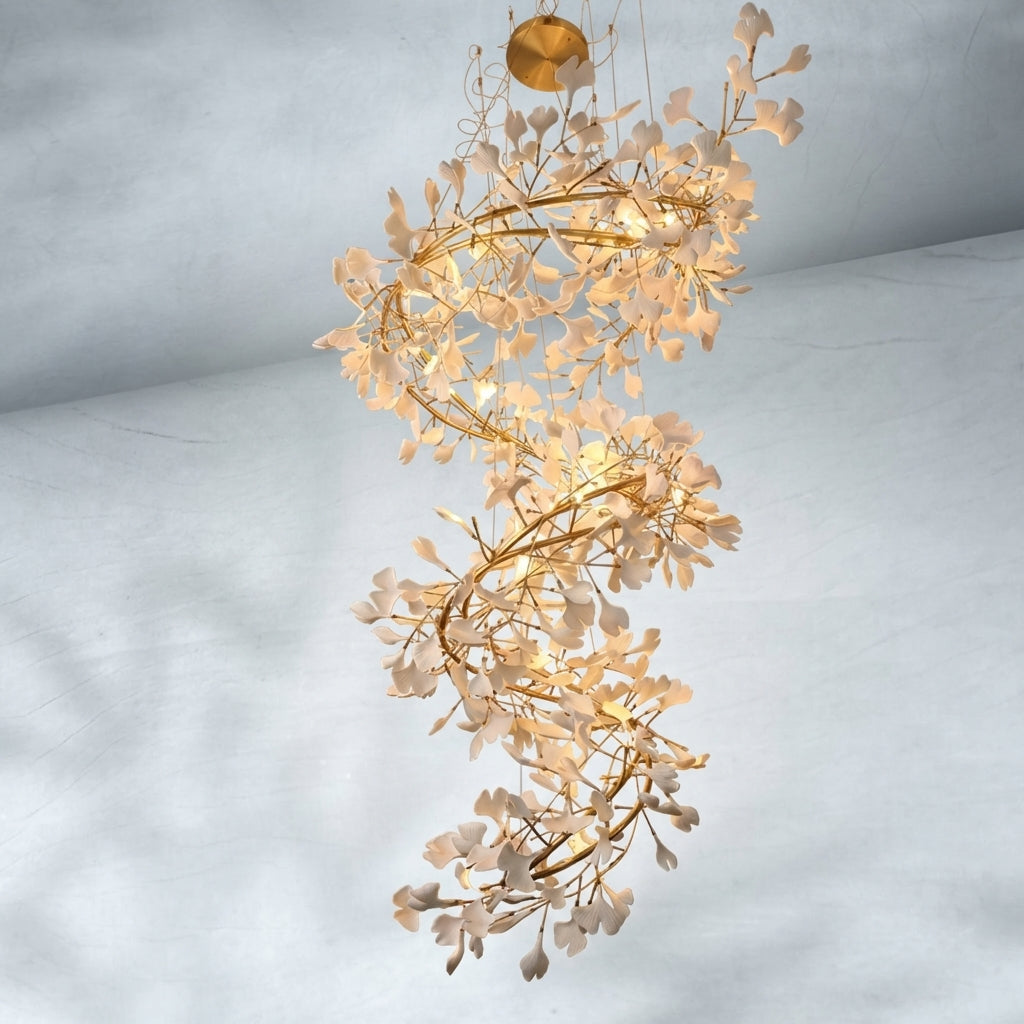 Riviko Verdant Gingko Branch Chandelier - Background Shot