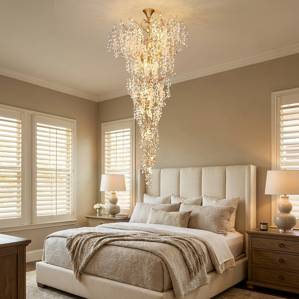 Riviko Long Vine Staircase Chandelier 78.7" 110" - Scene