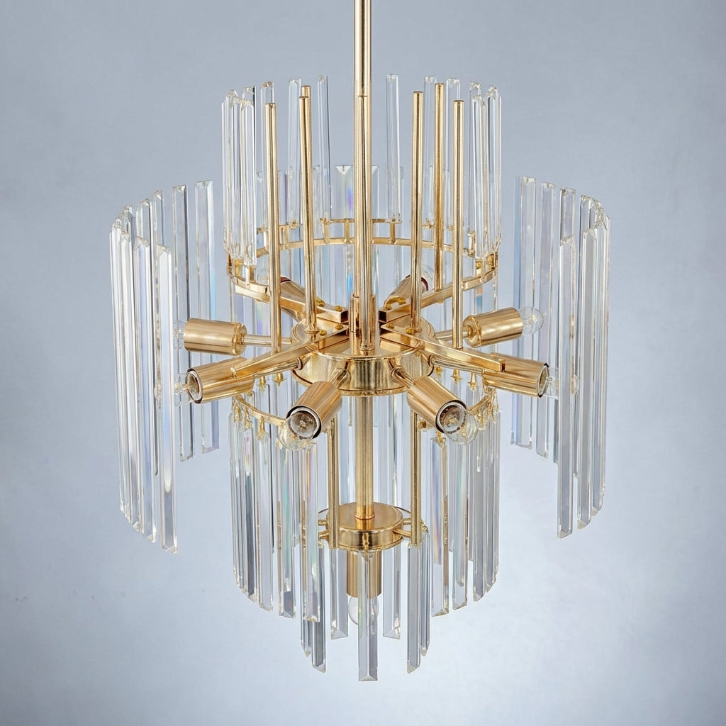 Riviko Grand Spiral K9 Crystal Chandelier - Background Shot