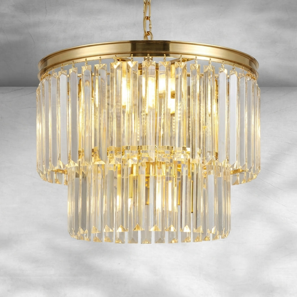 Riviko Grand Lumina K9 Crystal Round Chandelier - Background Shot