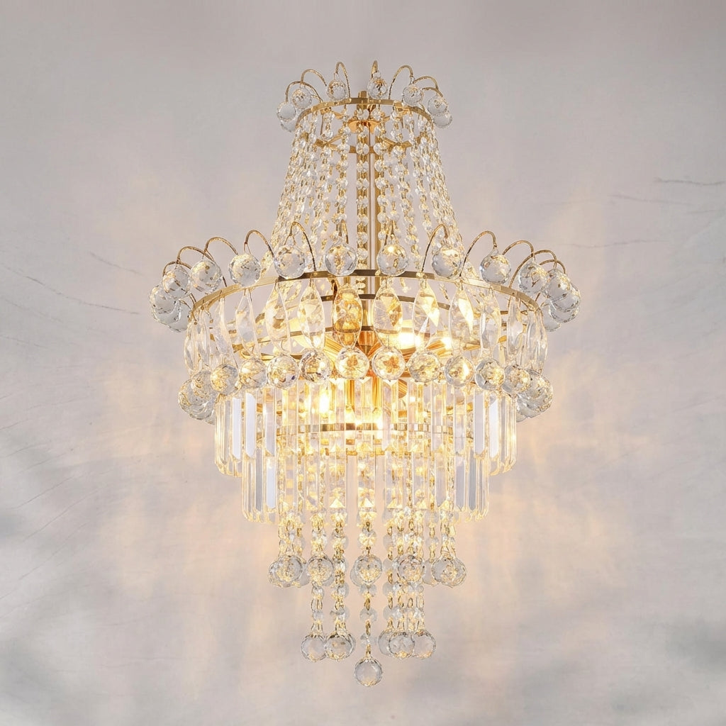 Riviko Grand Lumina K9 Crystal Round Chandelier - Background Shot