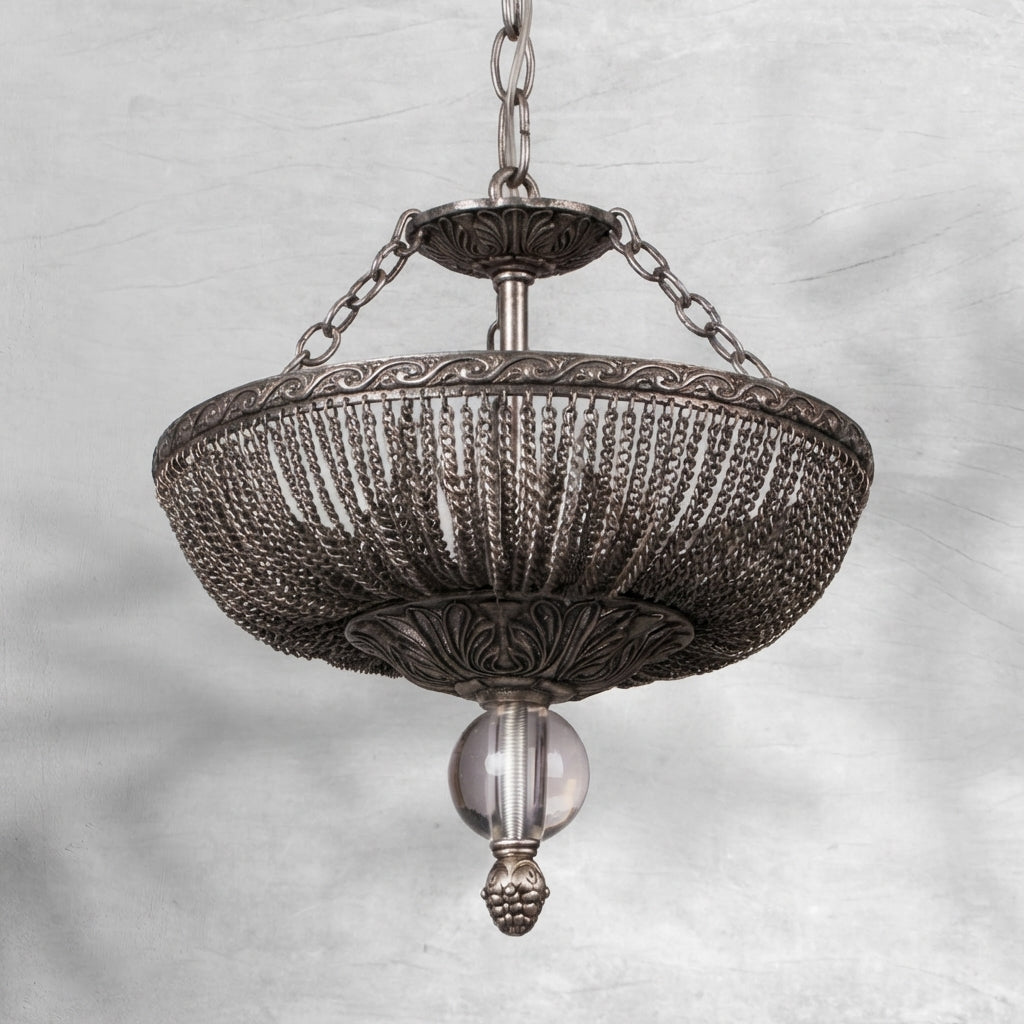 Riviko Grand Lumina Metal and Crystal Chandelier - Background Shot