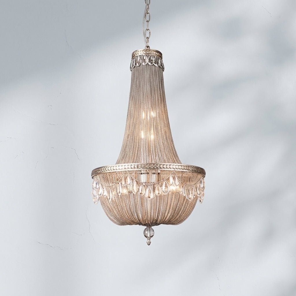 Riviko Oversize Modern Metal Art Luxury Crystal Chandelier for Duplex Hall/Staircase/Villa/Foyer - Studio Shot