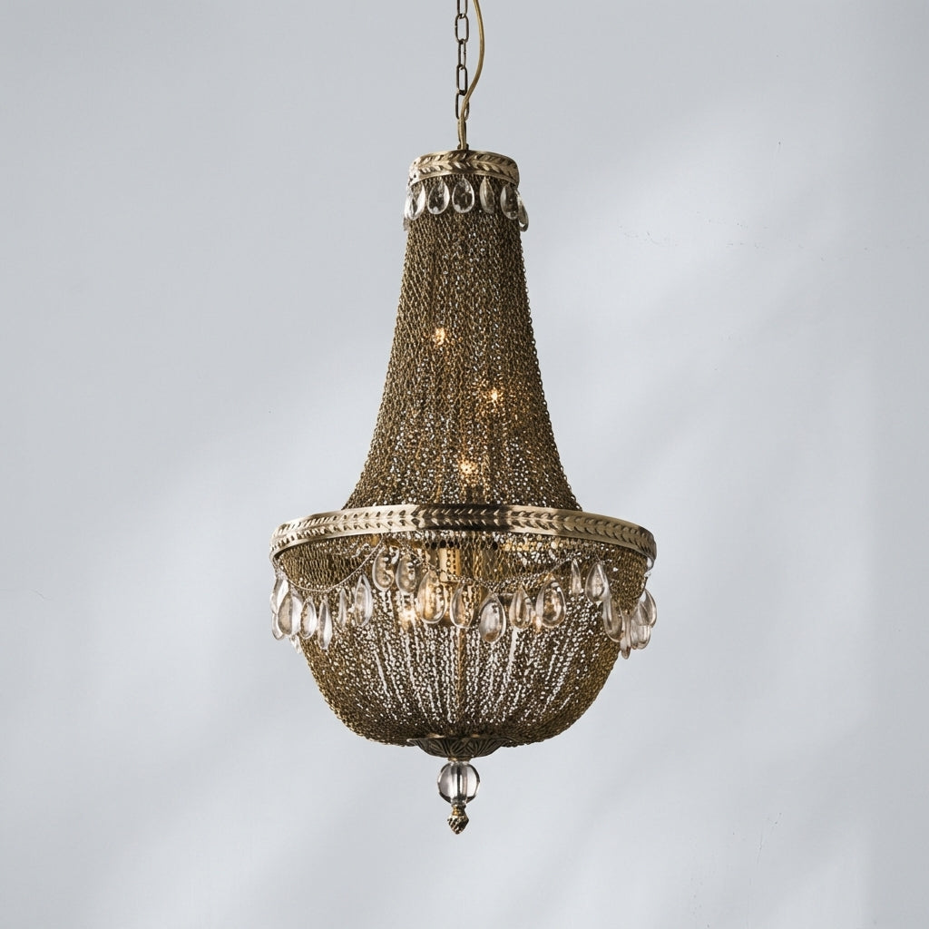 Riviko Oversize Modern Metal Art Luxury Crystal Chandelier for Duplex Hall/Staircase/Villa/Foyer - Studio Shot