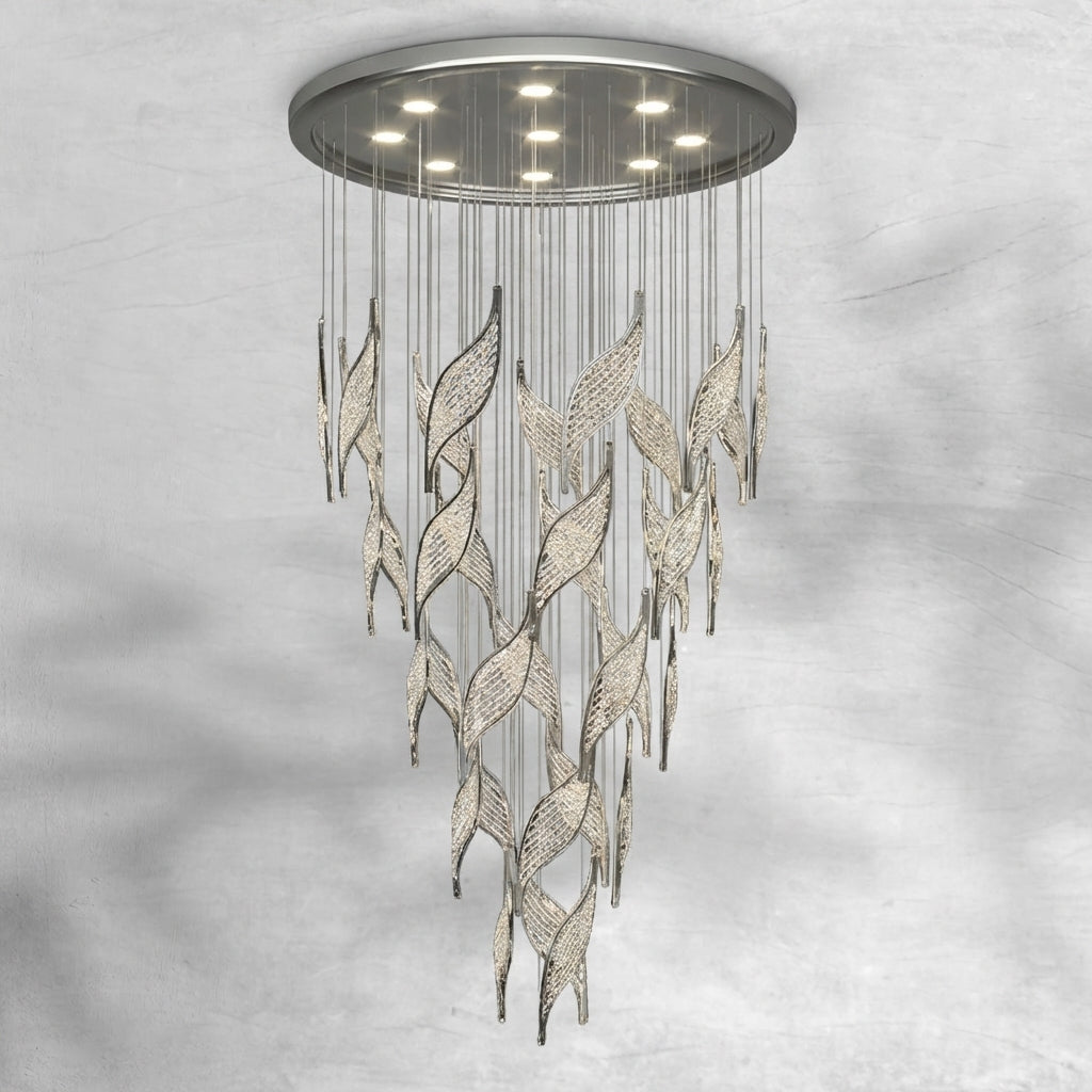 Riviko Opulent Canopy Tiered Crystal Chandelier - Background Shot