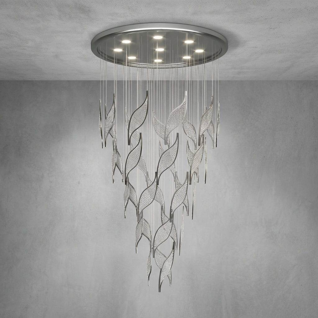 Riviko Opulent Canopy Tiered Crystal Chandelier - Studio Shot