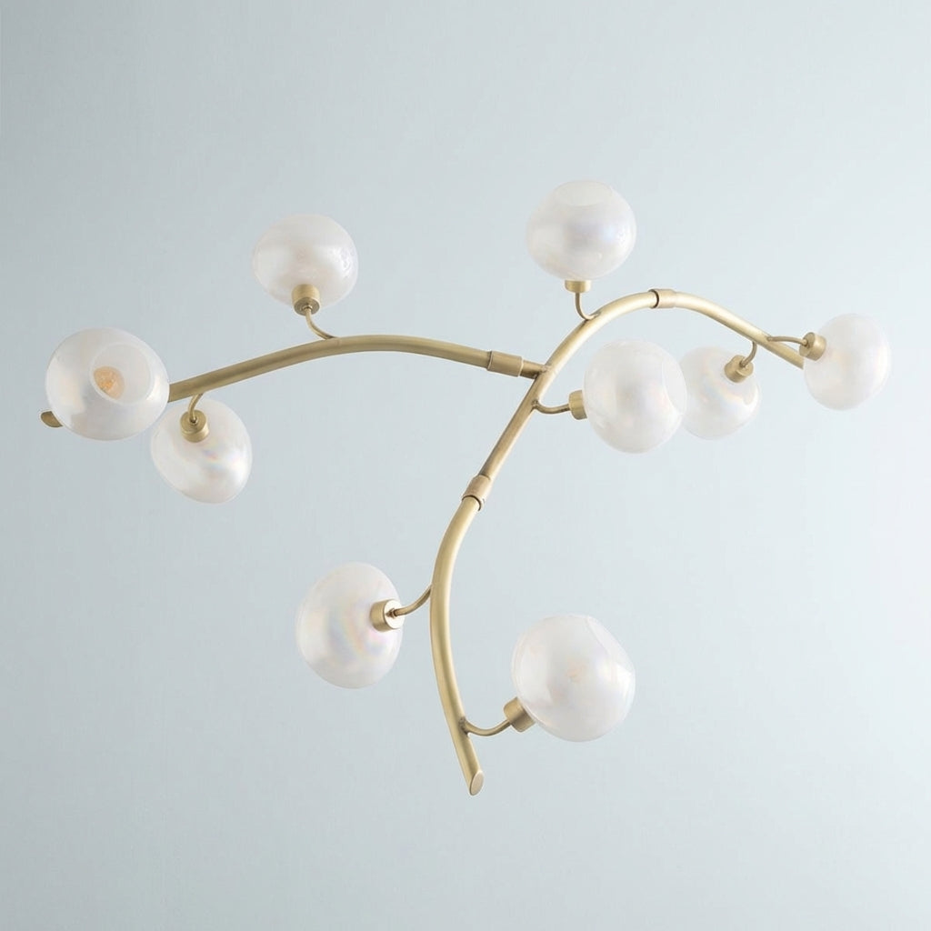 Riviko Modern Vertical Branches Glass Globe Chandelier - Studio Shot