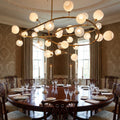 Riviko Branching Orb Glass Chandelier - formal American dining room