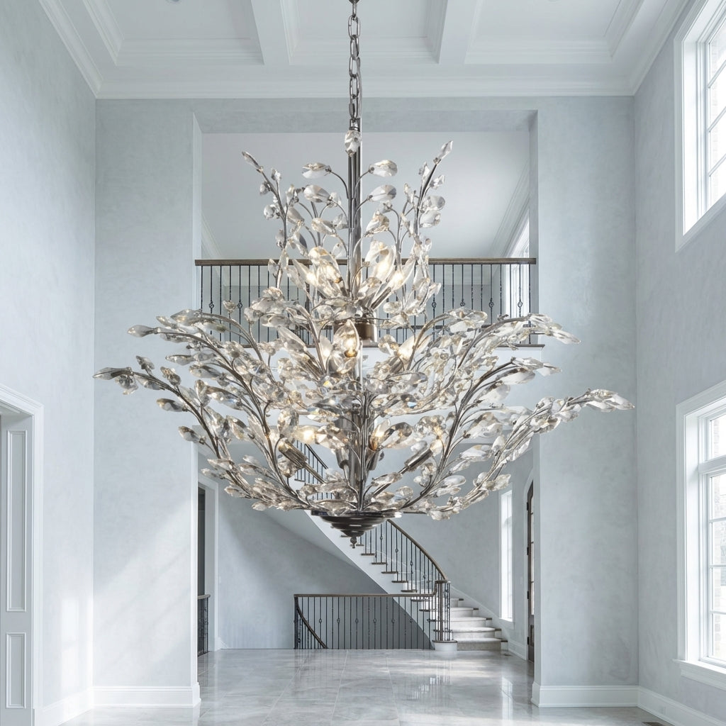 Riviko Modern Luxury Branches Crystal Chandelier for Low-ceiling - Studio Shot